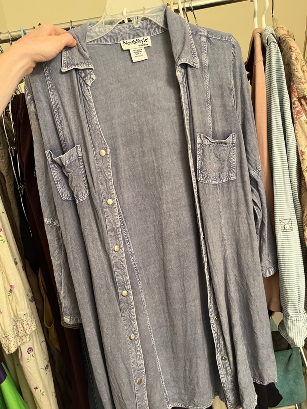 NorthStyle Light Blue Button Front Shirt